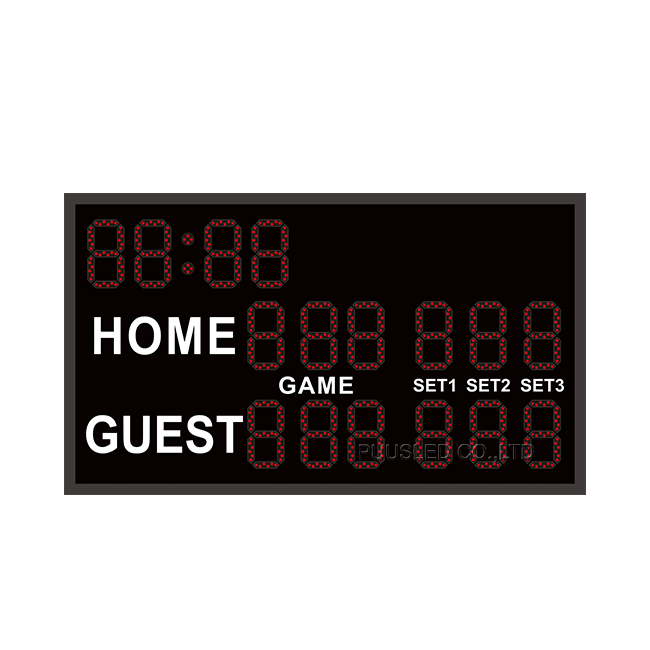 Outdoor tennis player score record sign board LED score record board wireless remote control LED scoreboard for sale