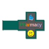 Outdoor Waterproof P8 RGB Color Led Cross Pharmacy Display Double Sided Cross Led Display for Pharmacy