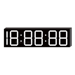 Outdoor Waterproof 7 Segments LED Digital Wall Clock for Airports Exhibition Halls Education Retail Stores Hanging