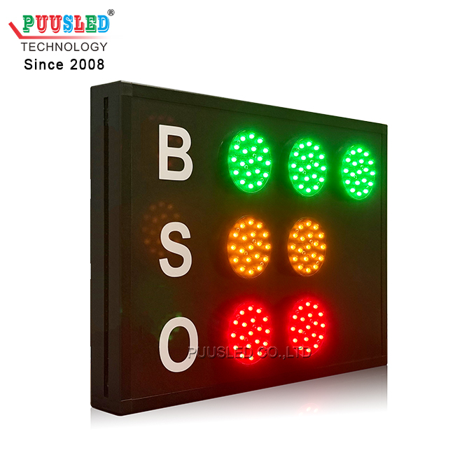 Portable Electronic Baseball Counting Board Outdoor LED Sports Scoreboard Led Baseball BSO Counter for Games