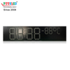 PUUSLED Outdoor Brightness Digital Timer Large Size LED Digital Clock Temperature Signs with Iron Cabinet White for Buildings